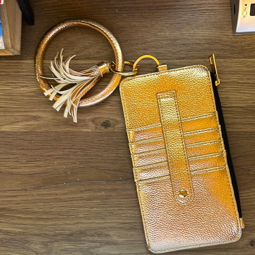 Rose gold wristlet